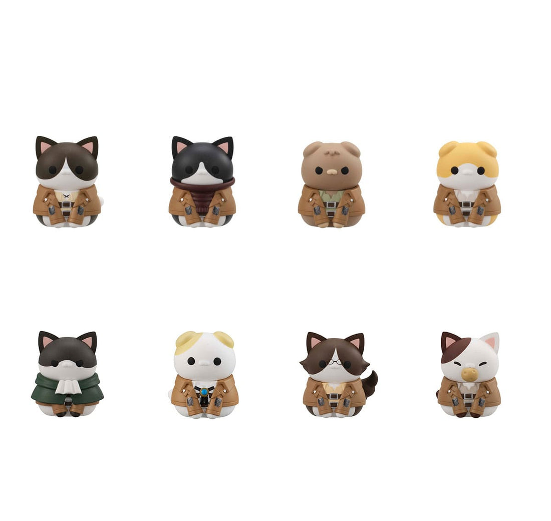 Attack on Titan Mega Cat Project Attack on Tinyan Trading Figures Gathering Scout Regiment danyan! 3 cm