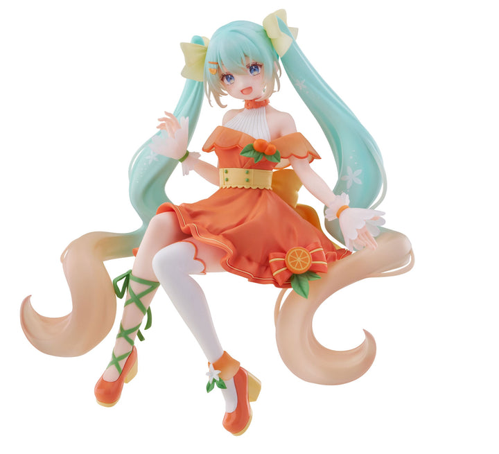 Hatsune Miku Noodle Stopper PVC Statue Flower Hatsune Miku Citrus Ver. 14 cm