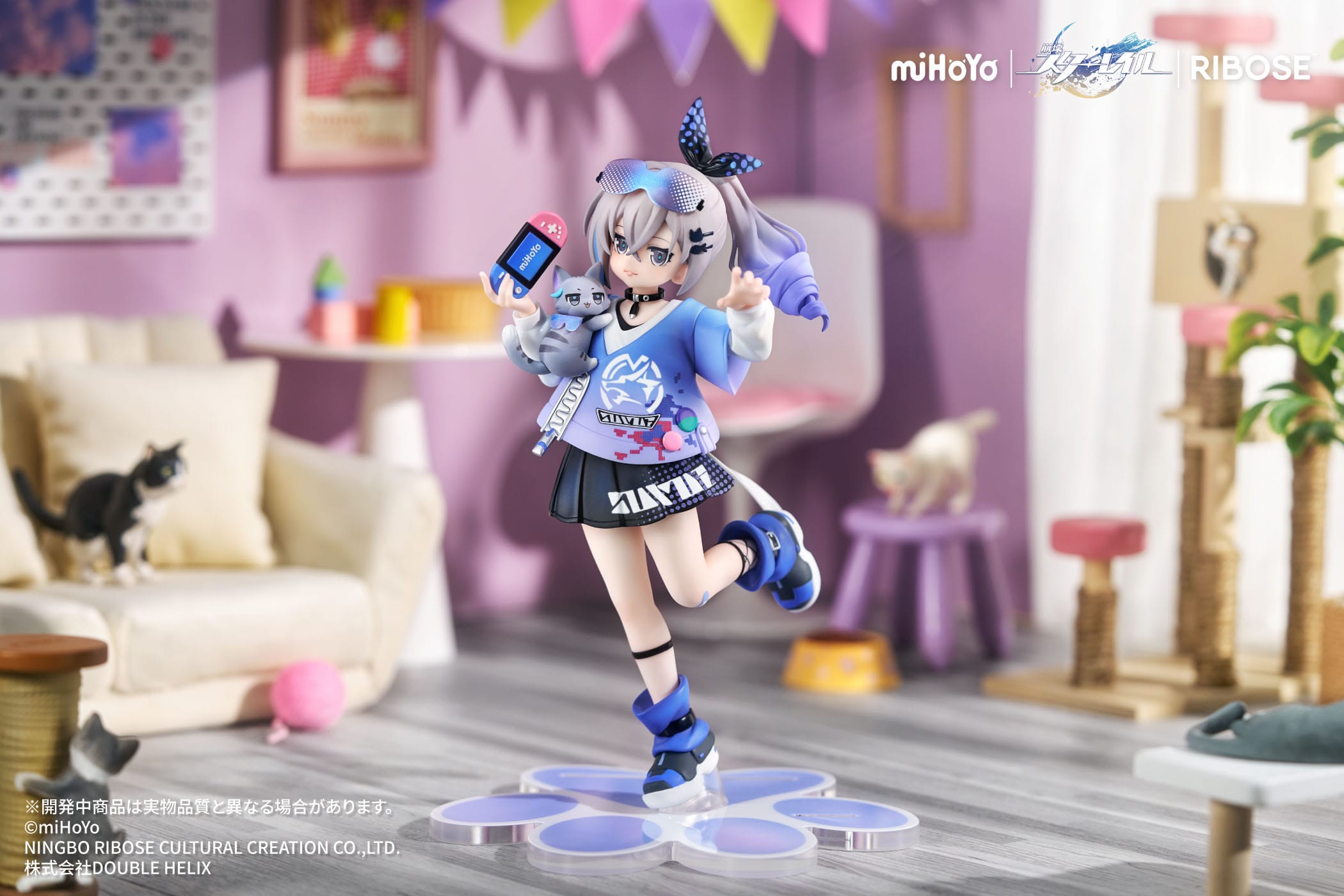 Honkai: Star Rail Rise Up Little Cat Series PVC Statue Silver Wolf Ver. 19 cm