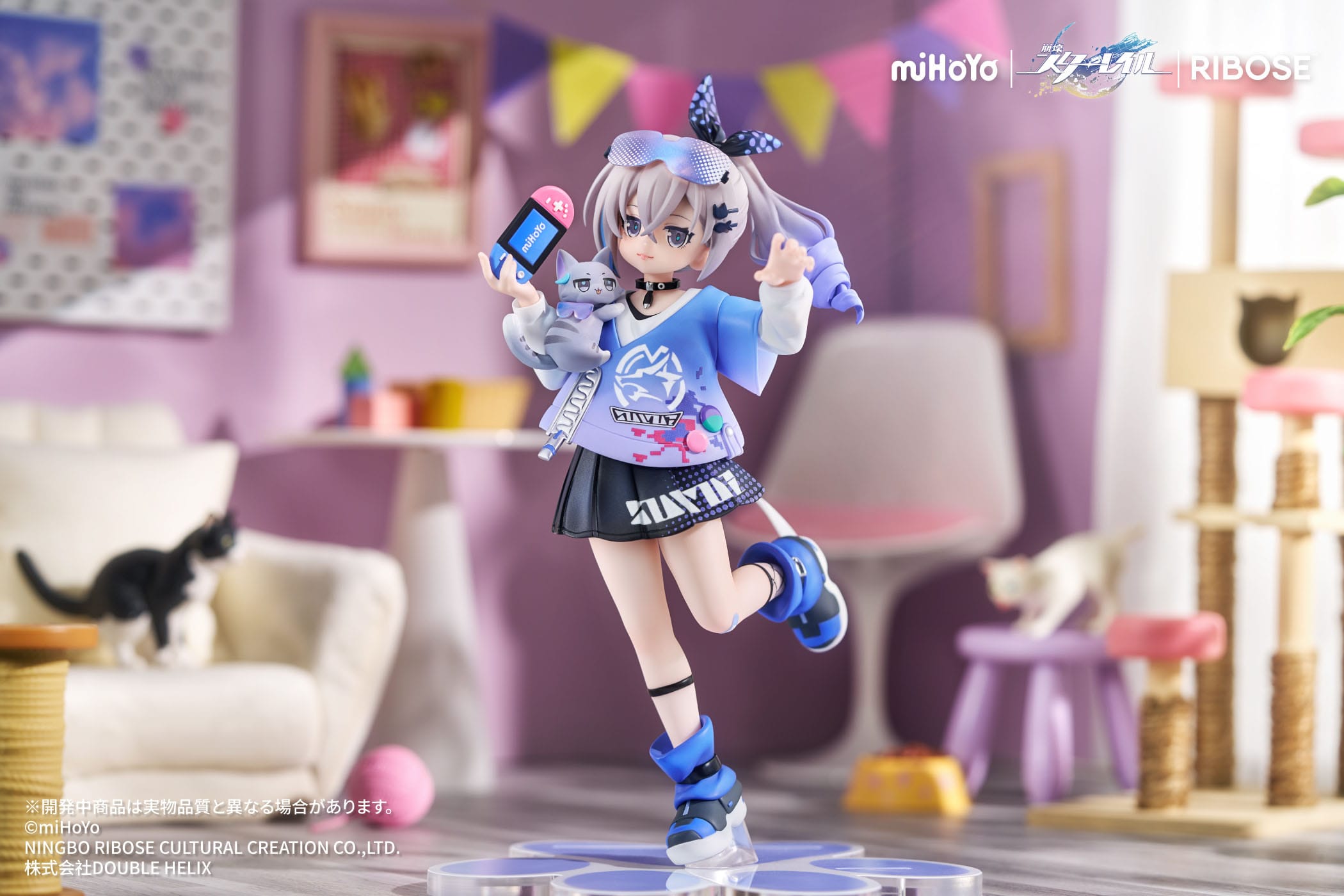 Honkai: Star Rail Rise Up Little Cat Series PVC Statue Silver Wolf Ver. 19 cm