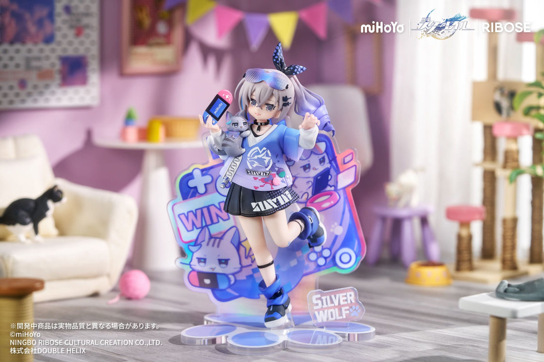 Honkai: Star Rail Rise Up Little Cat Series PVC Statue Silver Wolf Ver. 19 cm