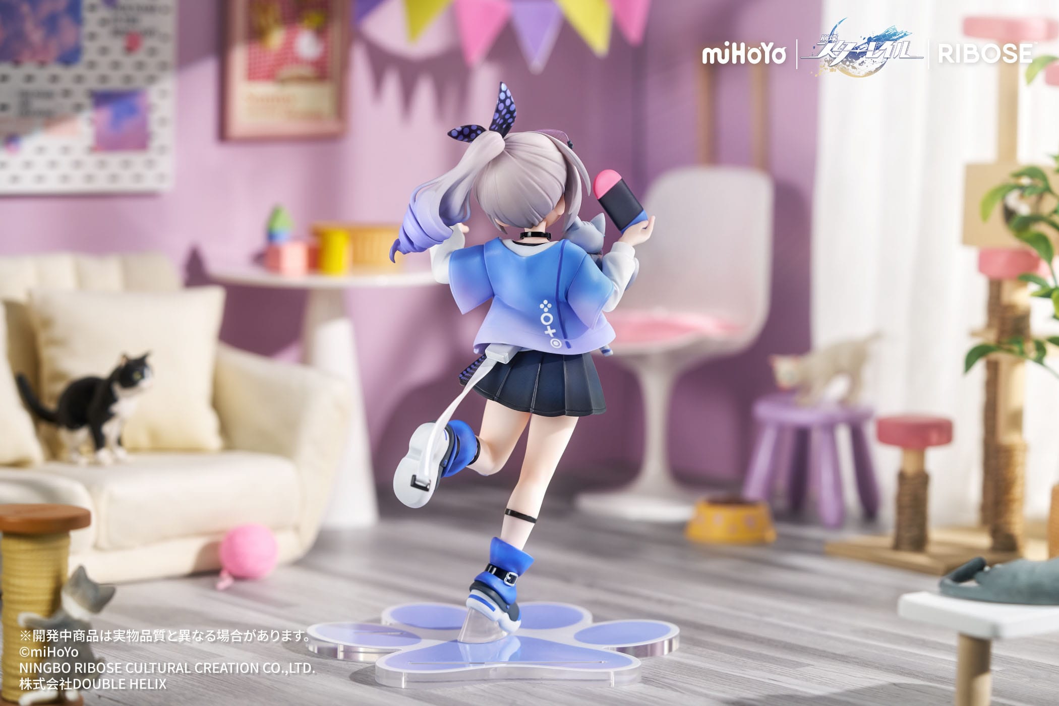 Honkai: Star Rail Rise Up Little Cat Series PVC Statue Silver Wolf Ver. 19 cm