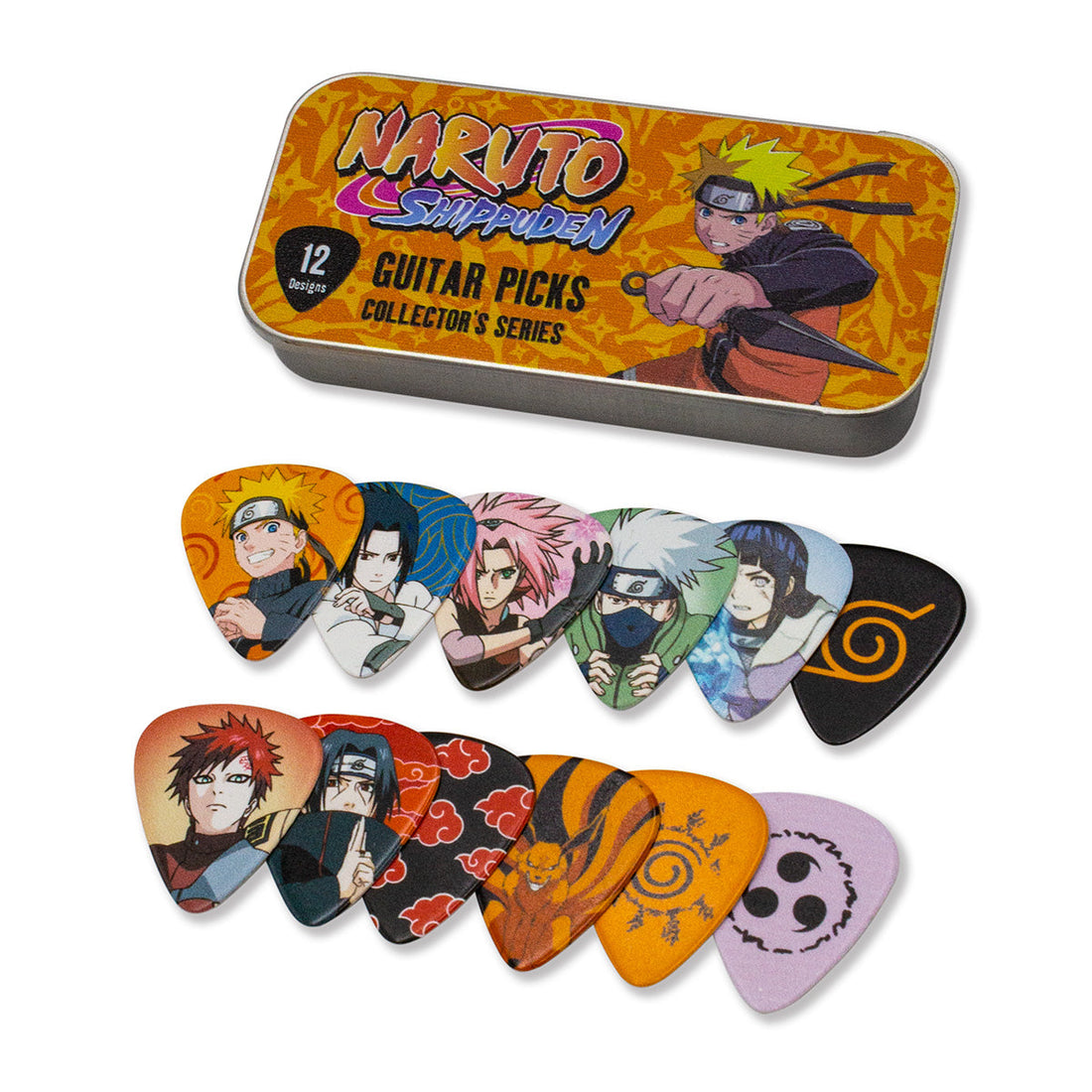 Naruto Shippuden Guitar Pick Tin - Collector's Series - Set of 12 Picks