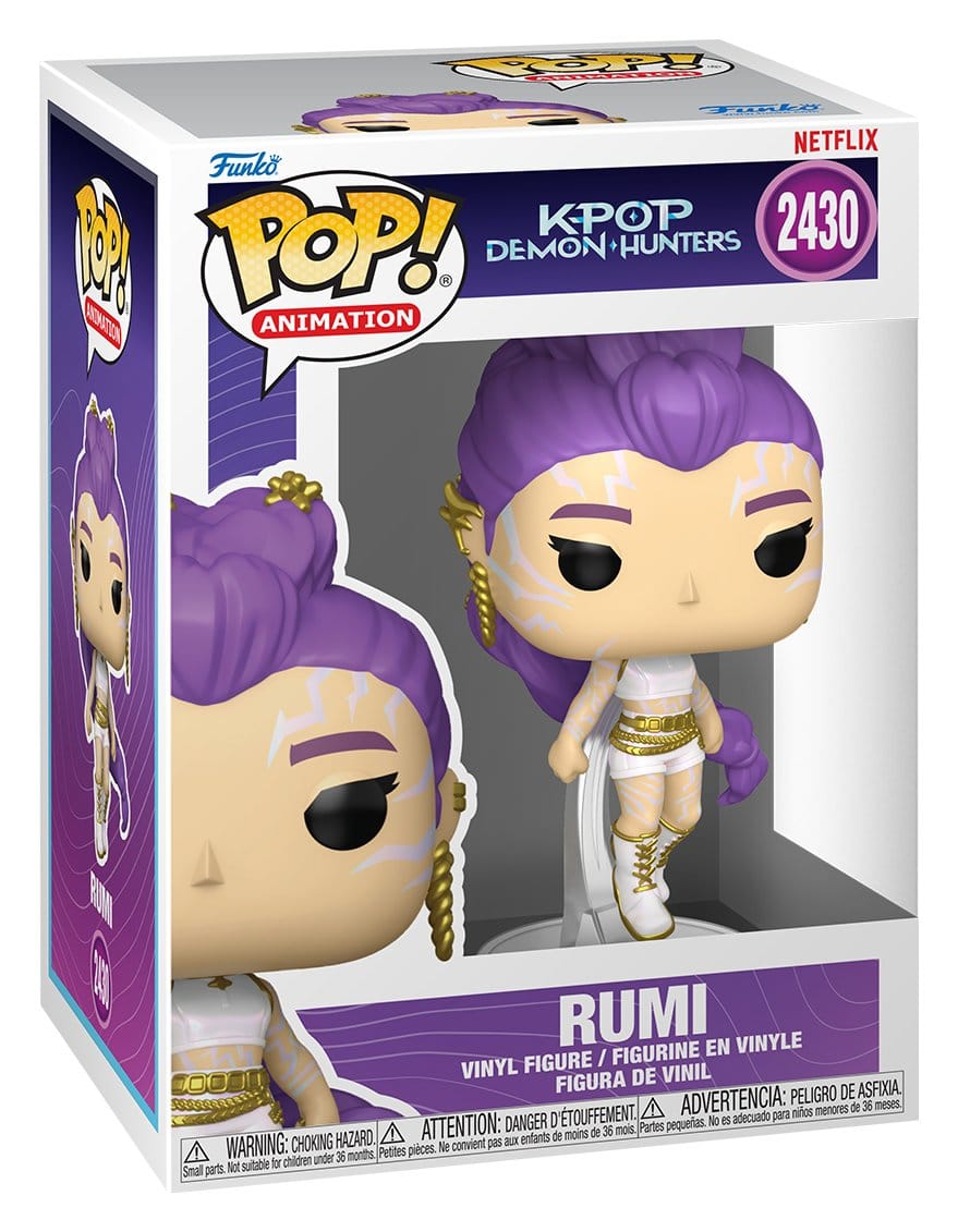 KPop Demon Hunters POP! Animation Vinyl Figures Rumi with Chase (Glow) 9 cm