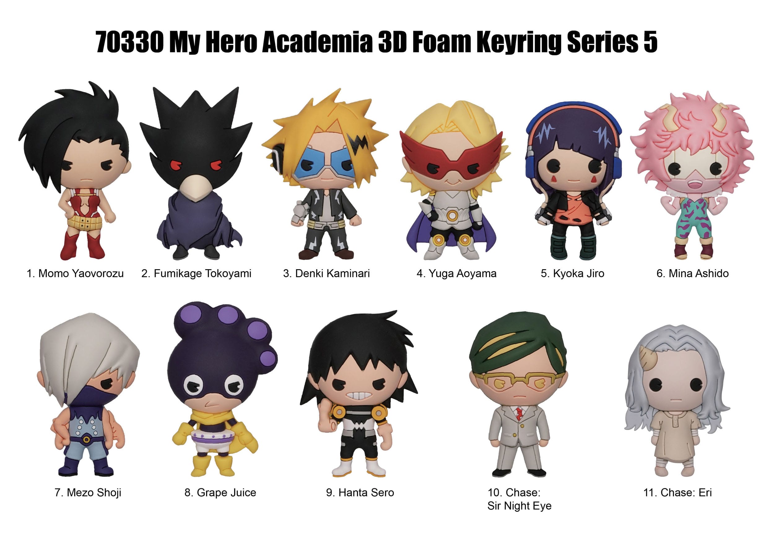 My Hero Academia 3D Foam Bag Clips Series 5