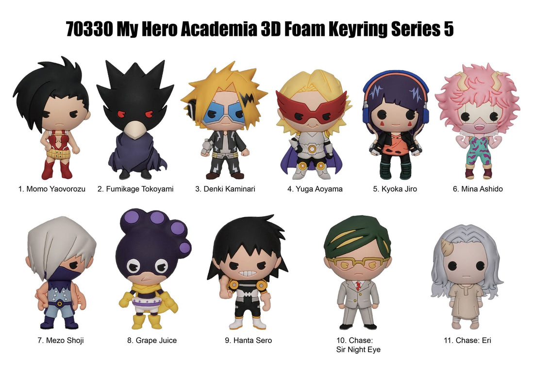 My Hero Academia 3D Foam Bag Clips Series 5