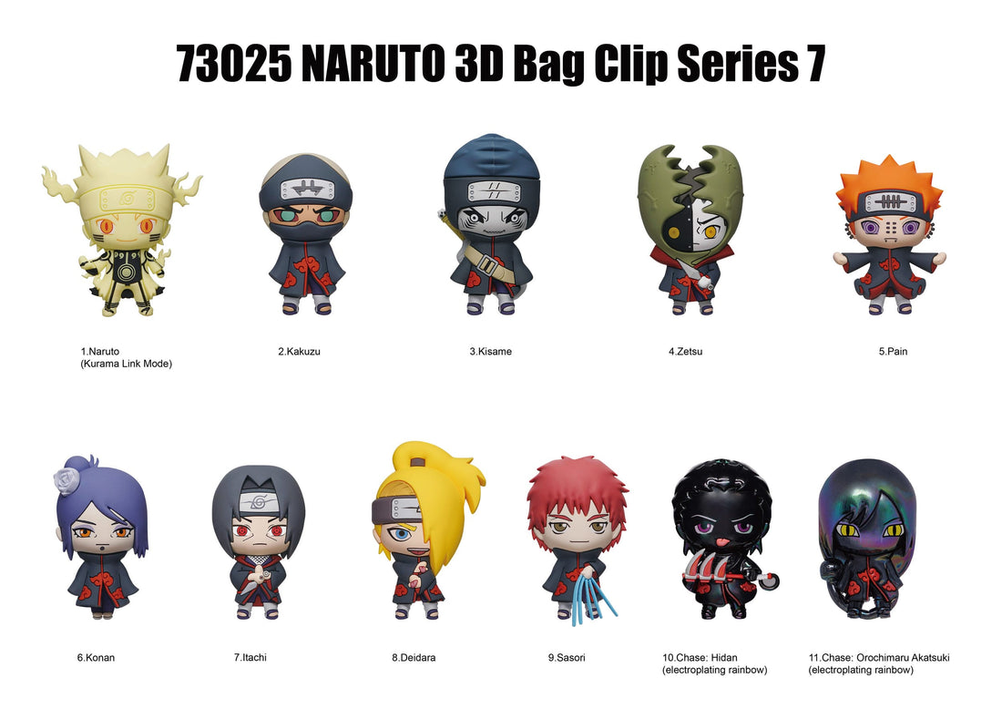 Naruto 3D Foam Bag Clips Series 7