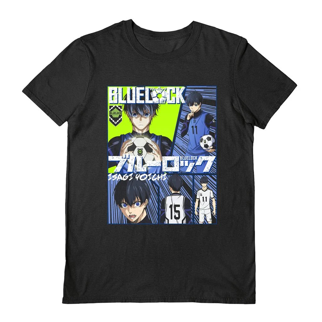 BLUE LOCK (ISAGI YOICHI) BLACK UNISEX T-SHIRT