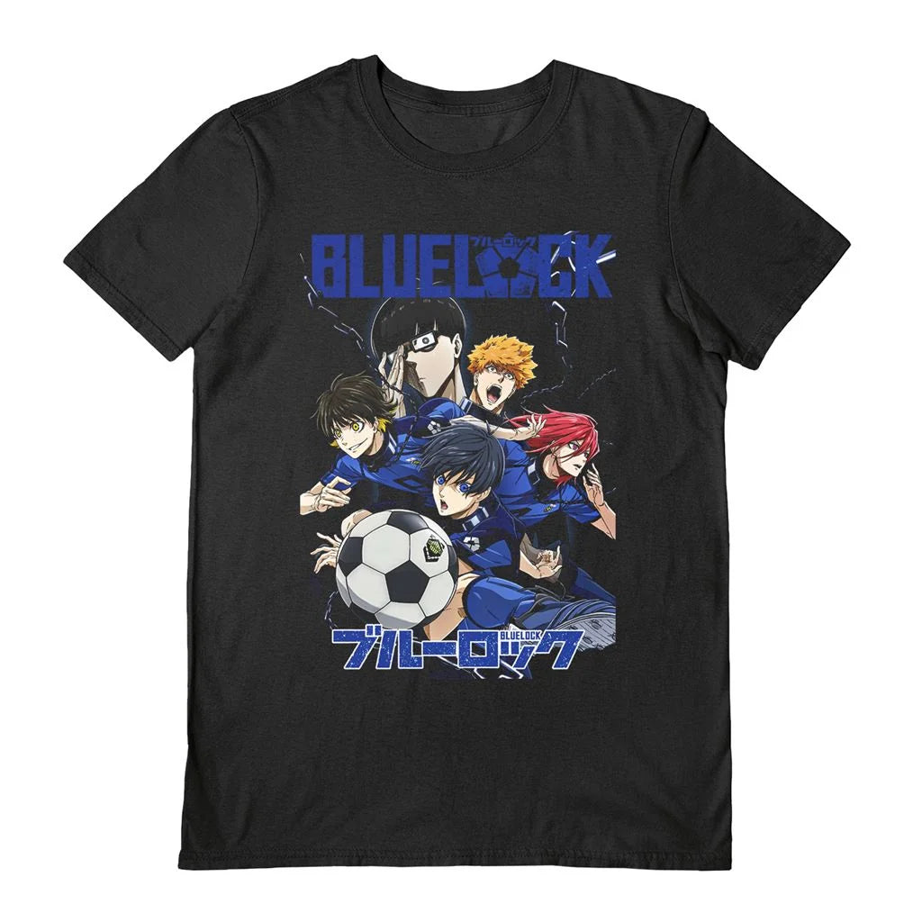 BLUE LOCK (TEAM IN CHAINS) BLACK UNISEX T-SHIRT