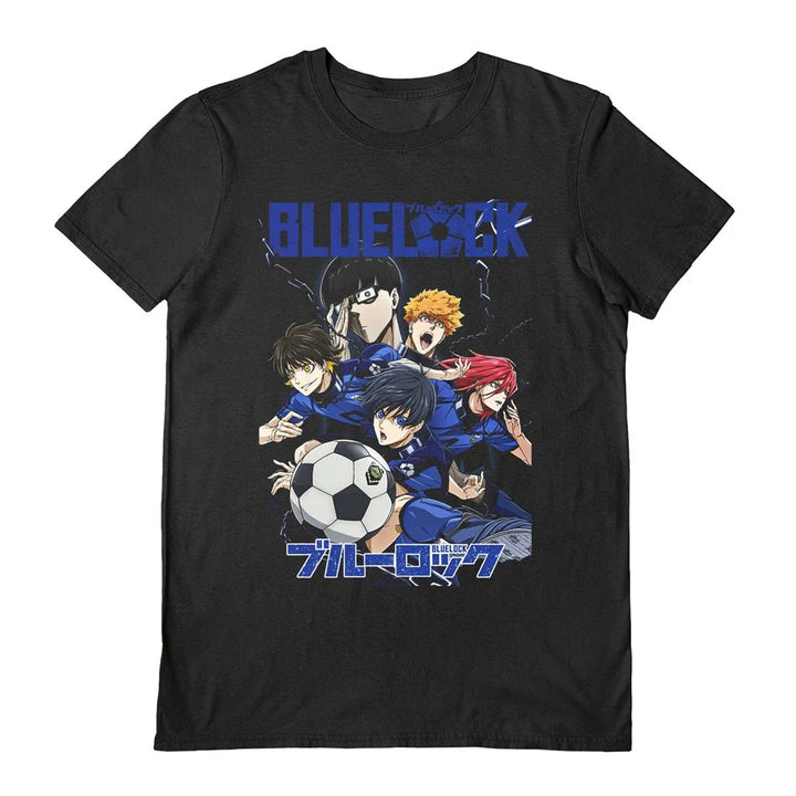 BLUE LOCK (TEAM IN CHAINS) BLACK UNISEX T-SHIRT