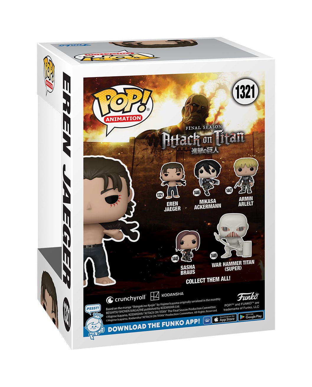 Attack on Titan POP! Animation Vinyl Figure Eren Jeager 9 cm