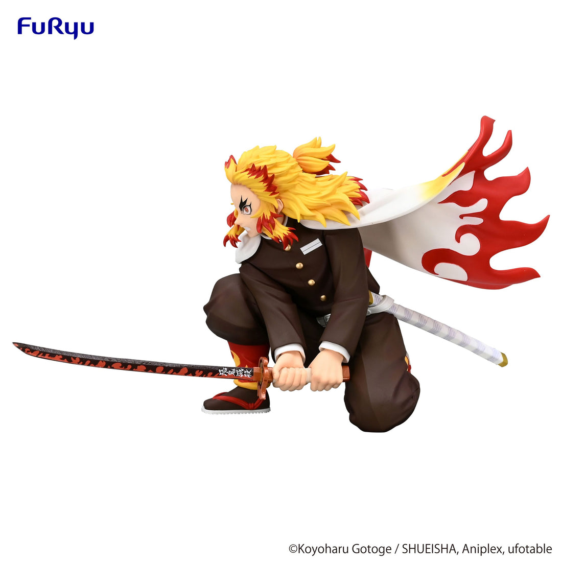 Demon Slayer: Kimetsu no Yaiba Noodle Stopper PVC Statue Rengoku Kyojuro Battle Ver. 10 cm