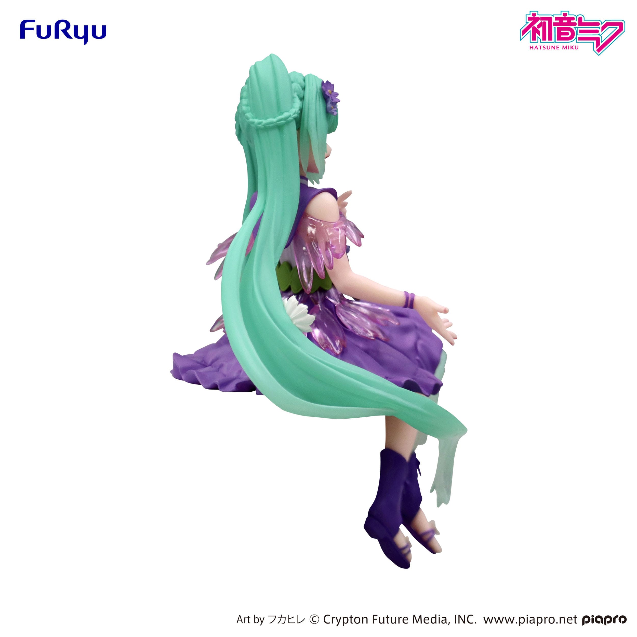 Hatsune Miku Noodle Stopper PVC Statue Flower Fairy Cosmos Purple Color Ver. 14 cm