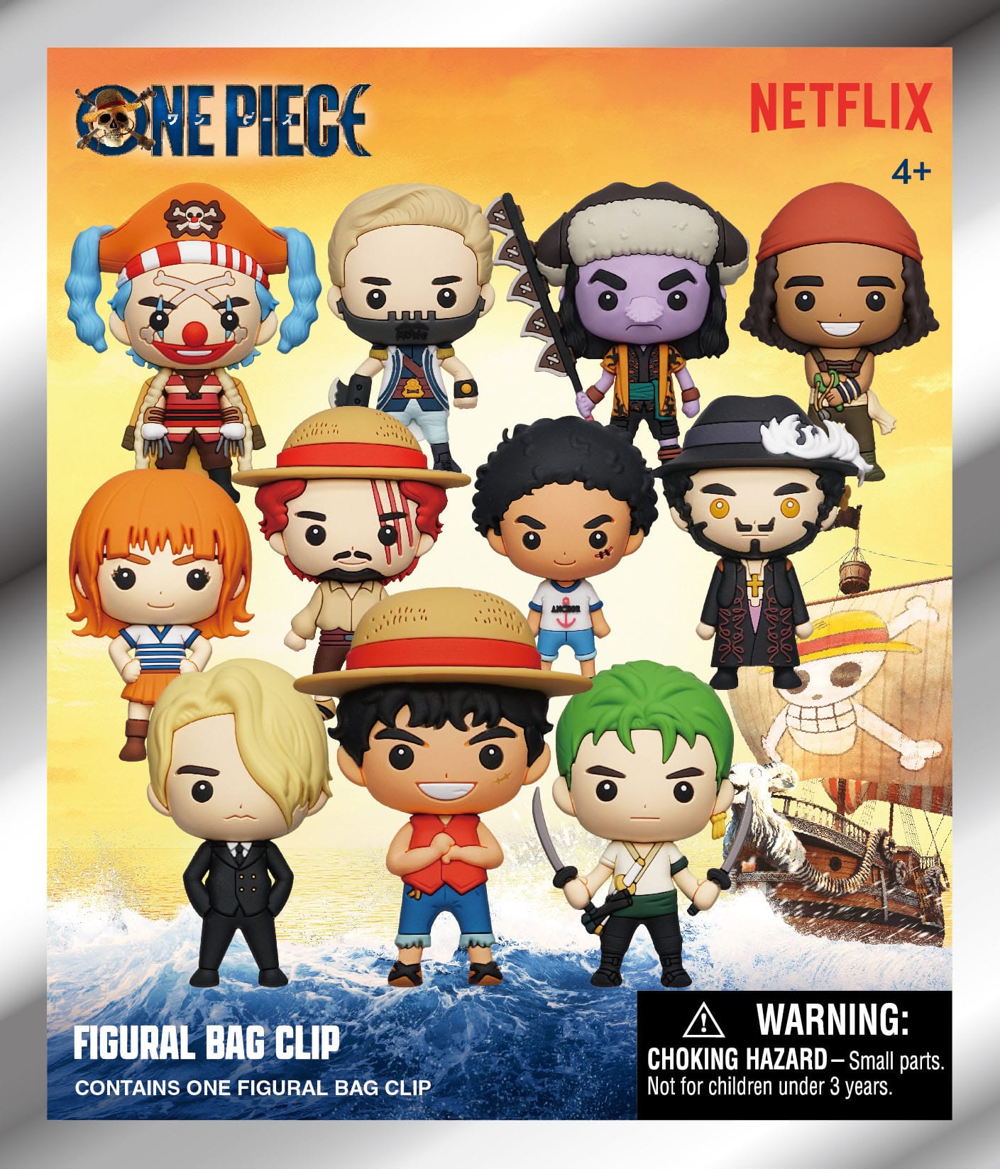 One Piece 3D PVC Bag Clips Netflix Series 1