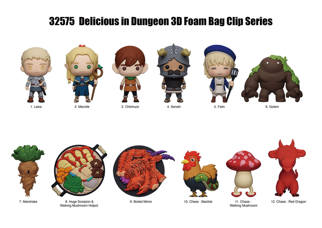Delicious in Dungeon PVC Bag Clips Series 1