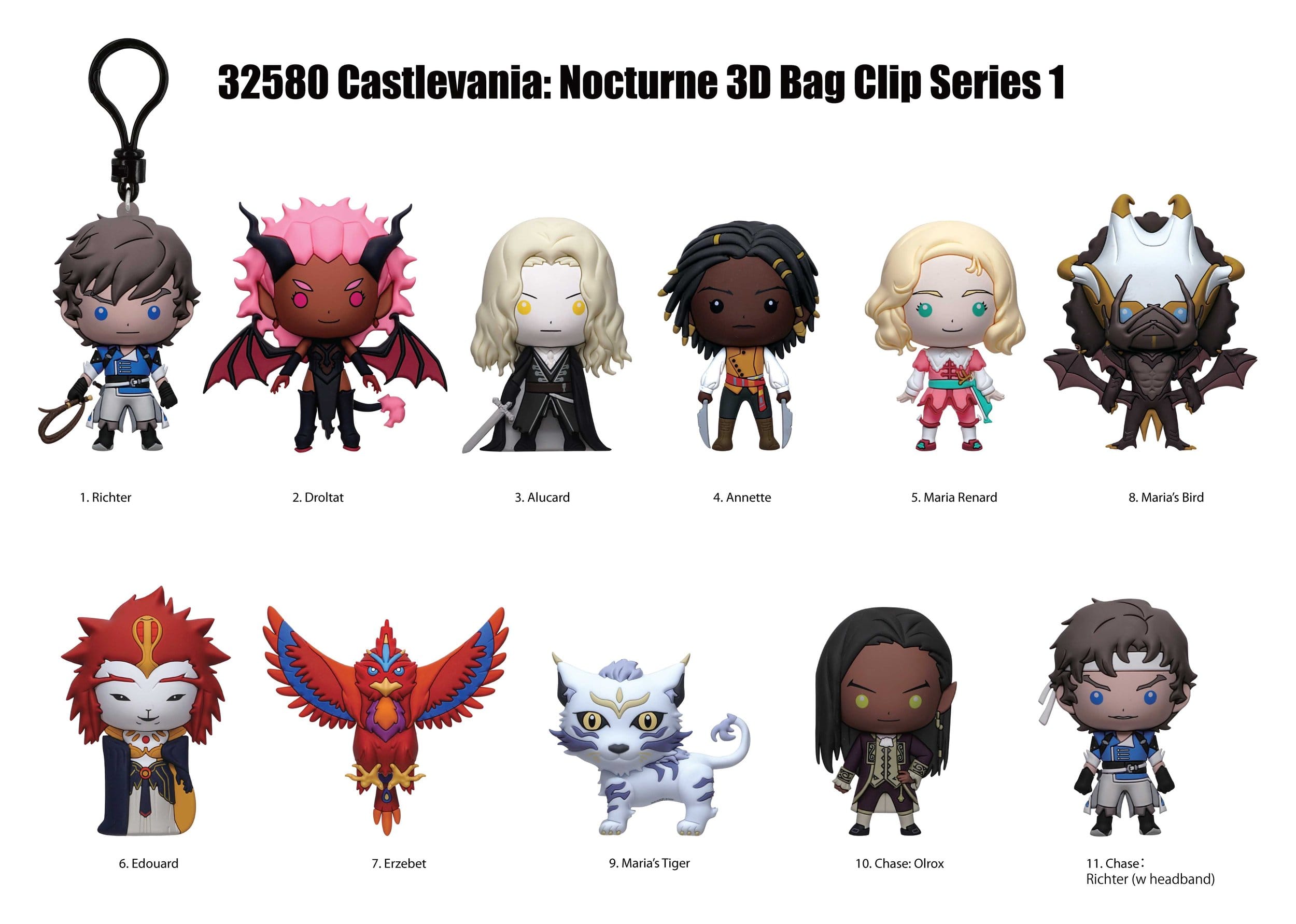 Castlevania Nocturne 3D PVC Bag Clips Serie 1