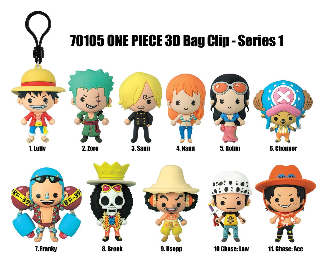 One Piece 3D PVC Bag Clips Serie 1
