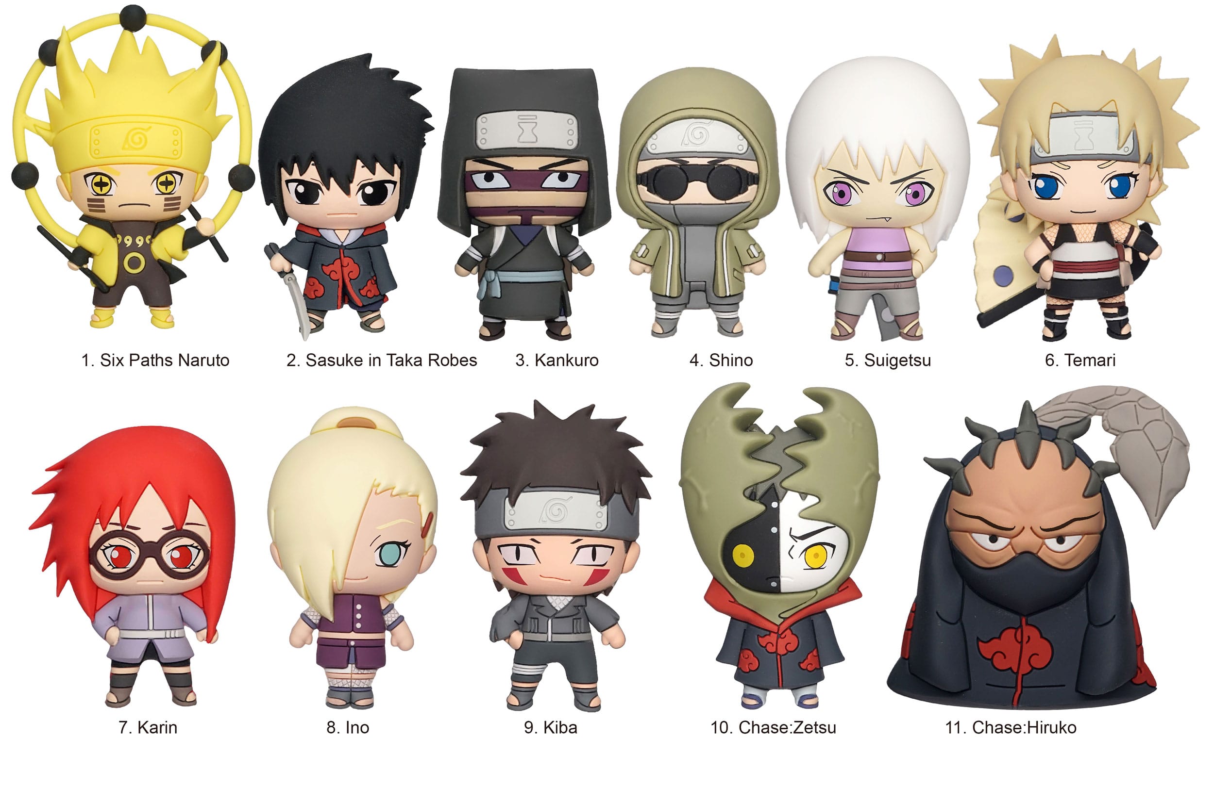 Naruto Shippuden 3D PVC Bag Clips Series 4