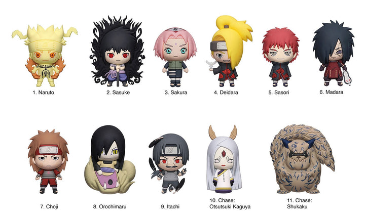 Naruto 3D PVC Bag Clips Series 6