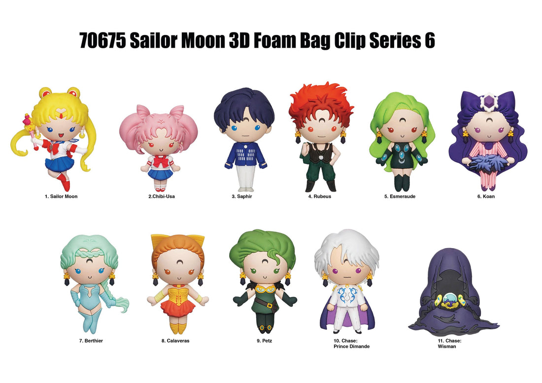 Sailor Moon 3D PVC Bag Clips Series 6