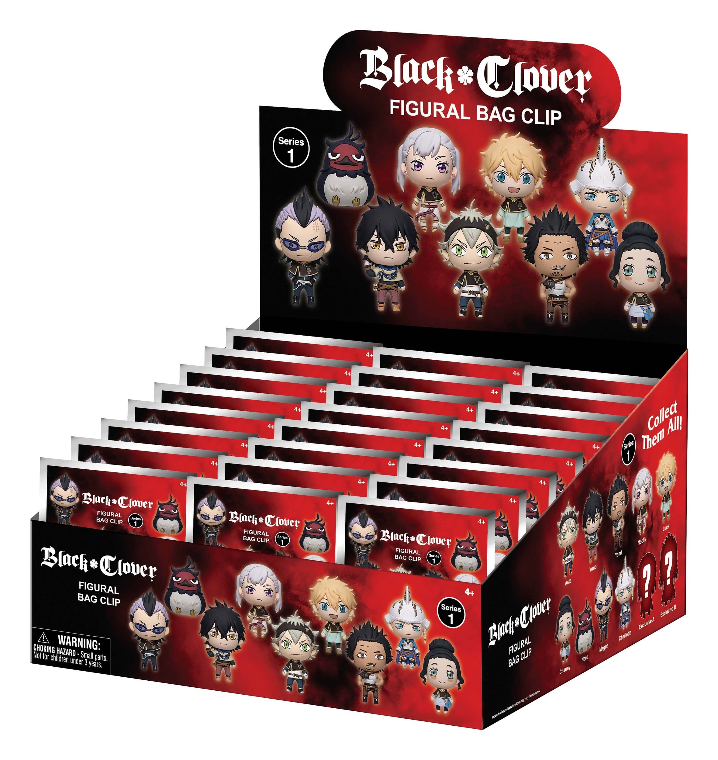 Black Clover 3D PVC Bag Clips Serie 1