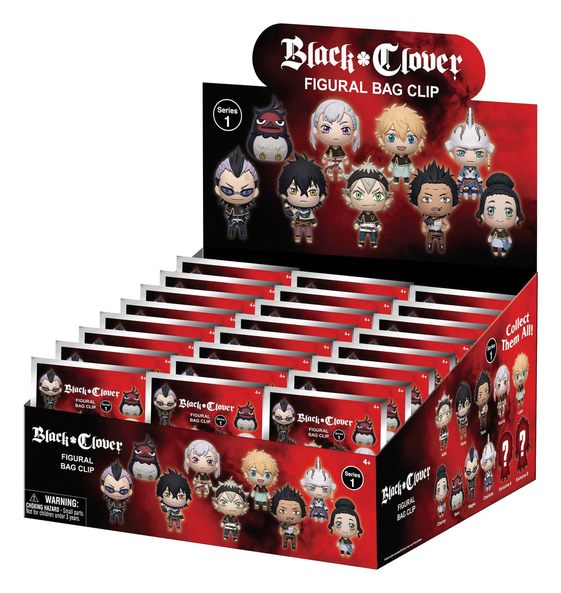 Black Clover 3D PVC Bag Clips Serie 1