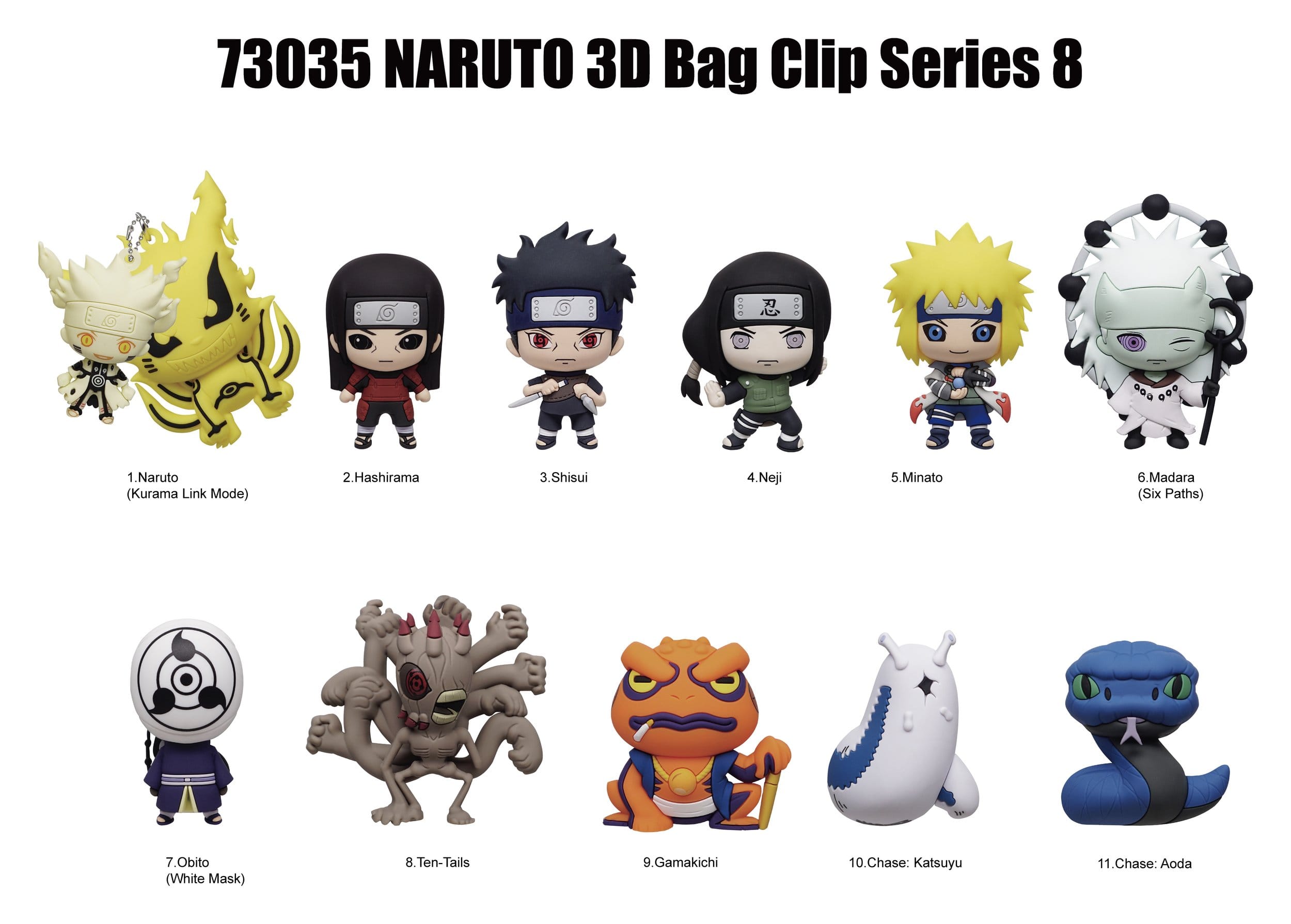 Naruto 3D Foam Bag Clips Series 8