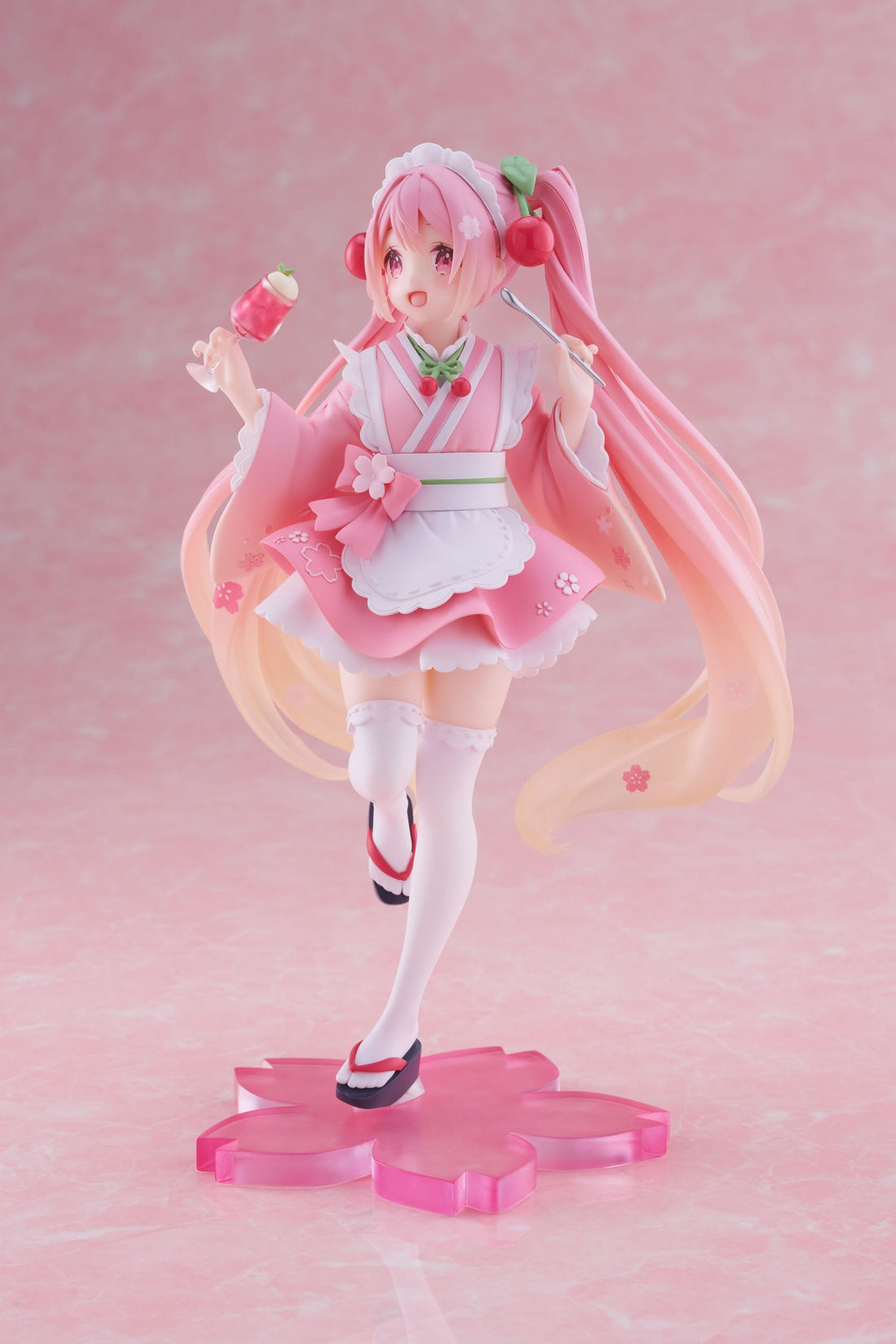 Hatsune Miku PVC Statue Newley Written Sakura Miku Japanese Cafe Ver. Reissue 18 cm