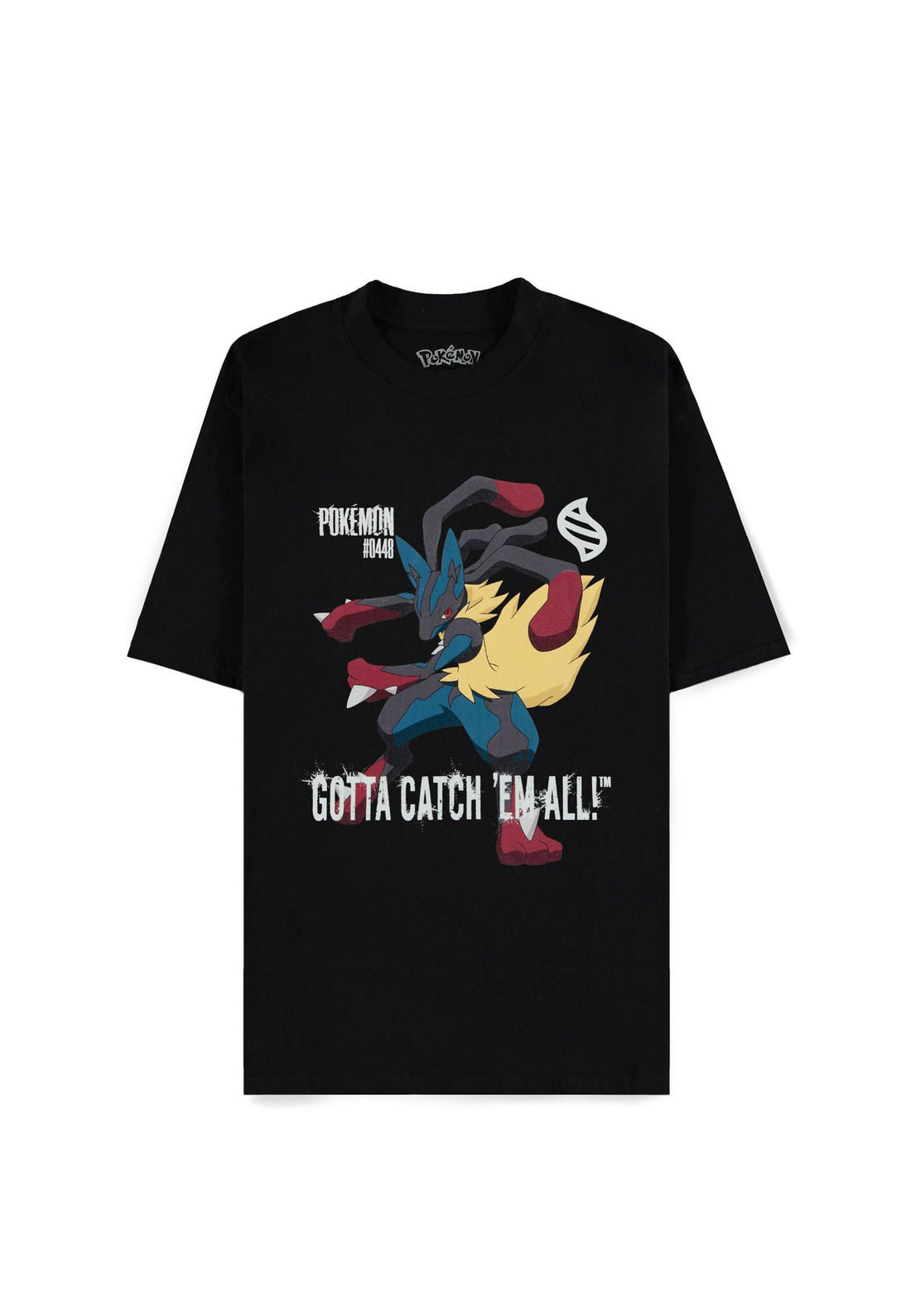 Pokémon Mega Evolutions T-Shirt Mega Lucario Gotta Catch Em All Size L