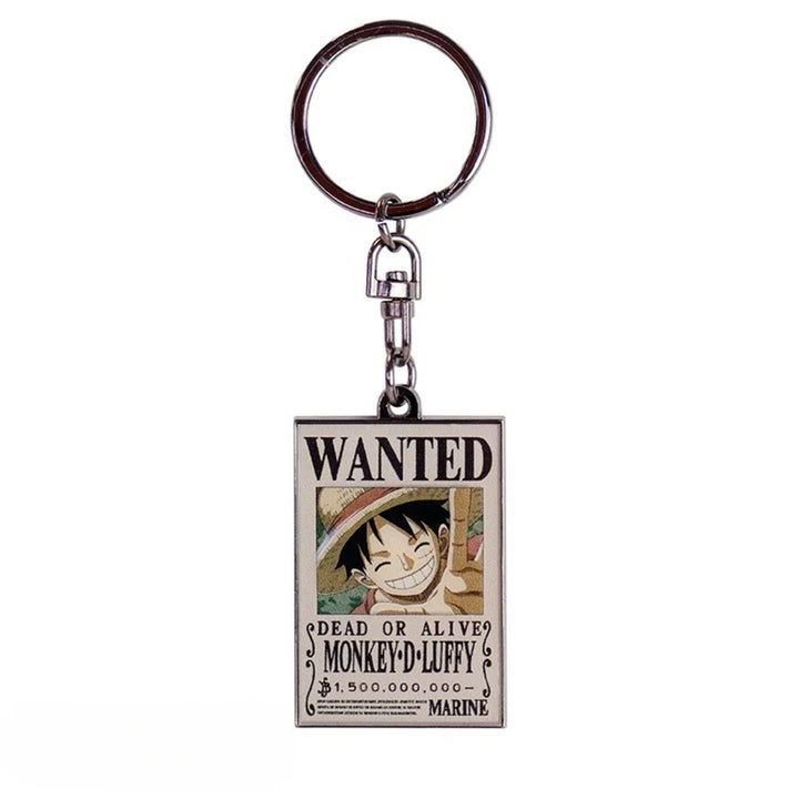 One Piece Wanted Luffy Metal Keychain