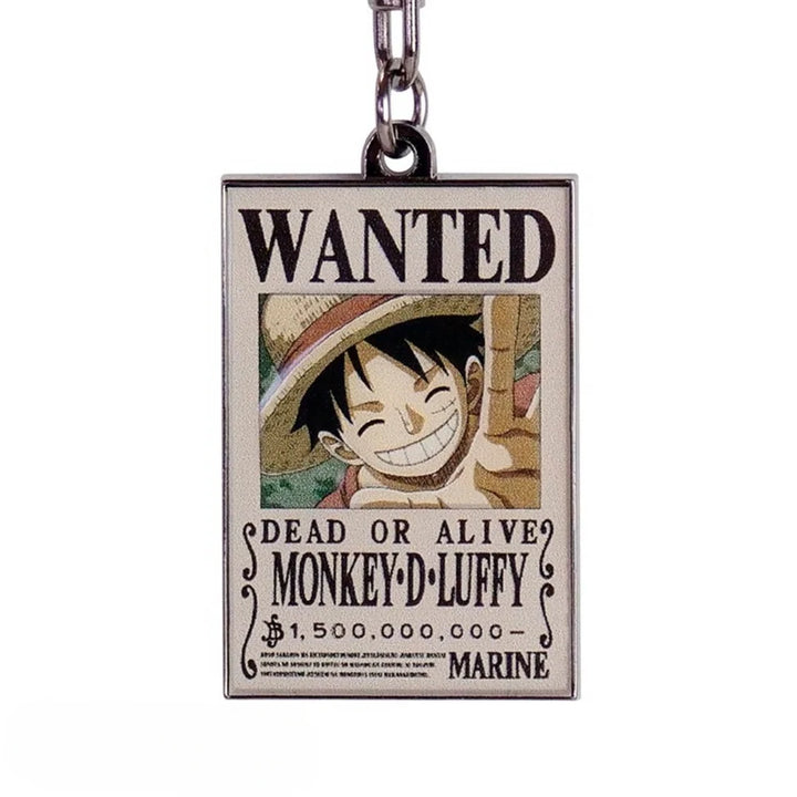 One Piece Wanted Luffy Metal Keychain