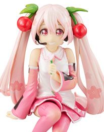 Hatsune Miku Noodle Stopper PVC Statue Sakura Miku 2022 Pearl Color 13 cm