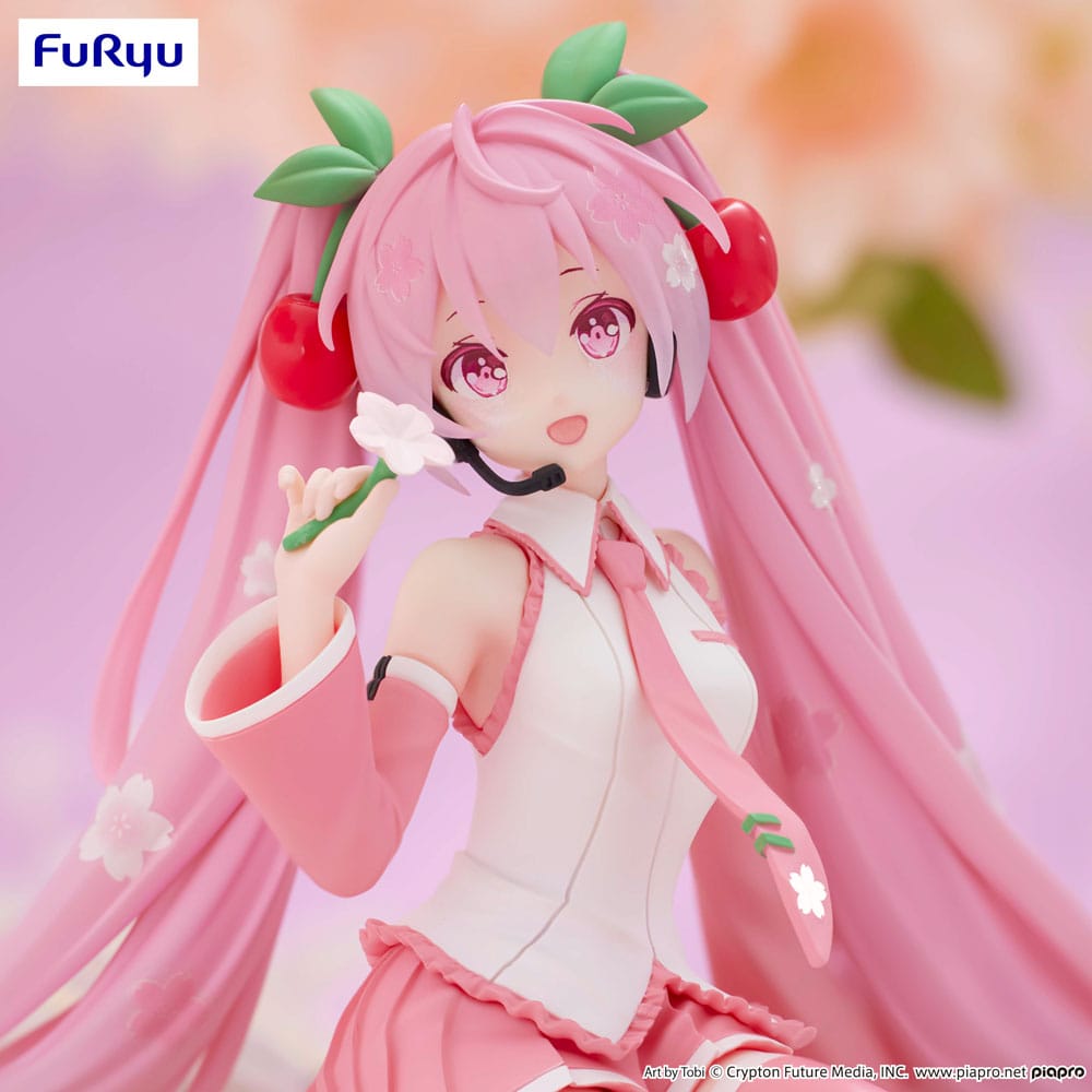 Hatsune Miku Noodle Stopper PVC Statue Sakura Miku 2024 15 cm