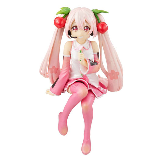 Hatsune Miku Noodle Stopper PVC Statue Sakura Miku 2022 Pearl Color 13 cm