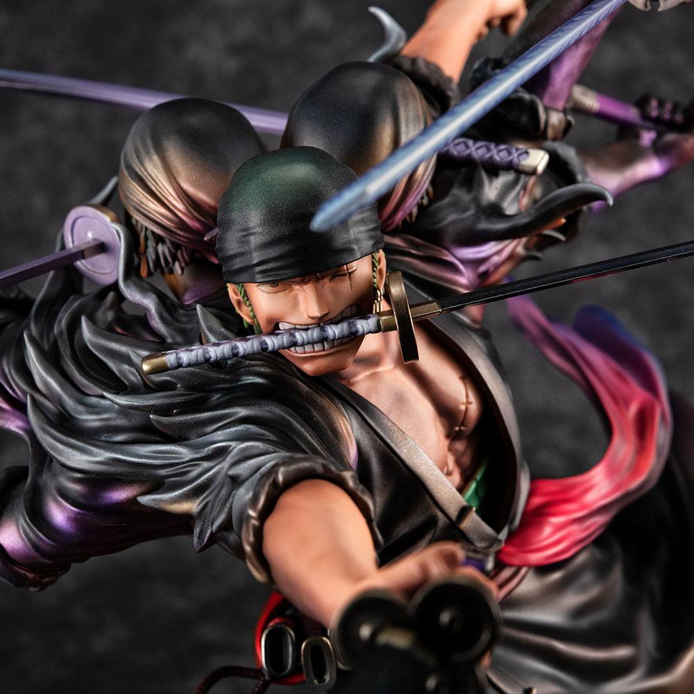 One Piece Excellent Model P.O.P PVC Statue SA-Maximum Roronoa Zoro Ver. Demon Spirit Kyuutouryuu Asura 17 cm
