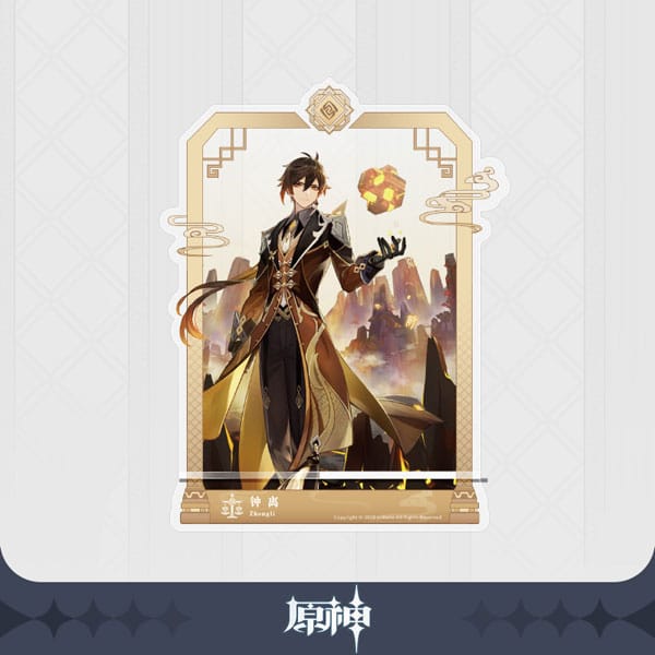 Genshin Impact Acrylic Phone Stand Zhongli  17 cm