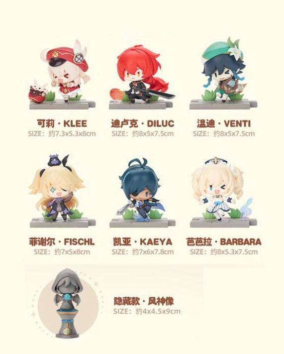 Genshin Impact Battle Scene Series Trading Figure Mondstadt Edition 5 cm